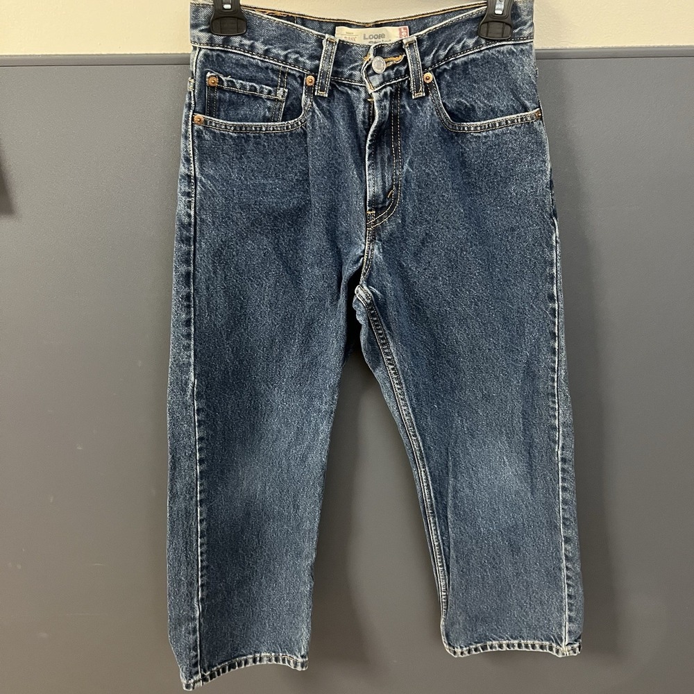 Levis 569 Loose Straight Jeans 14 Reg 27x27 Blue Denim Casual Relaxed Fit‎